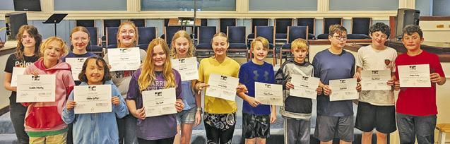 MEMBERS OF THE FIRST BAPTIST SCHOOL cooking class earned their food handler’s certificate.